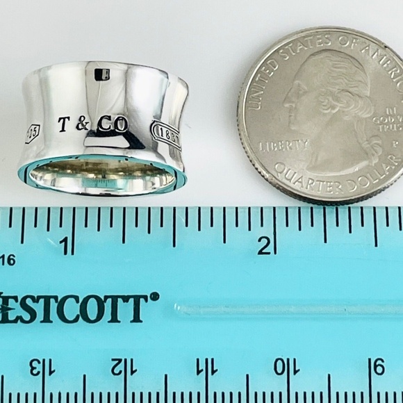 Tiffany & Co. 1837 Wide Sterling Silver Ring (retired) - Picture 5 of 12